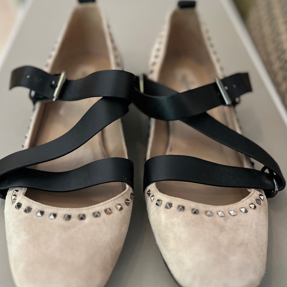 Valentino Garavani Suede Leather Studded Mary Janes - Picture 5 of 6